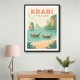 Krabi Thailand Travel Poster  Wall Art