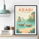 Krabi Thailand Travel Poster  Wall Art