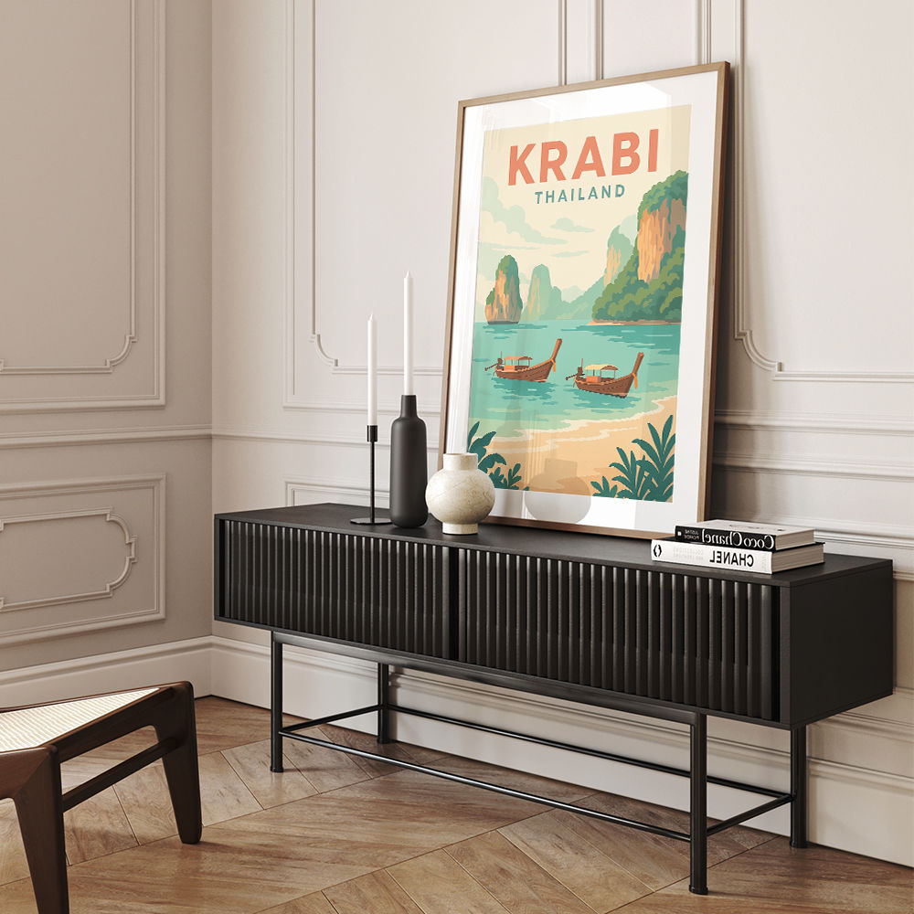 Krabi Thailand Travel Poster  Wall Art