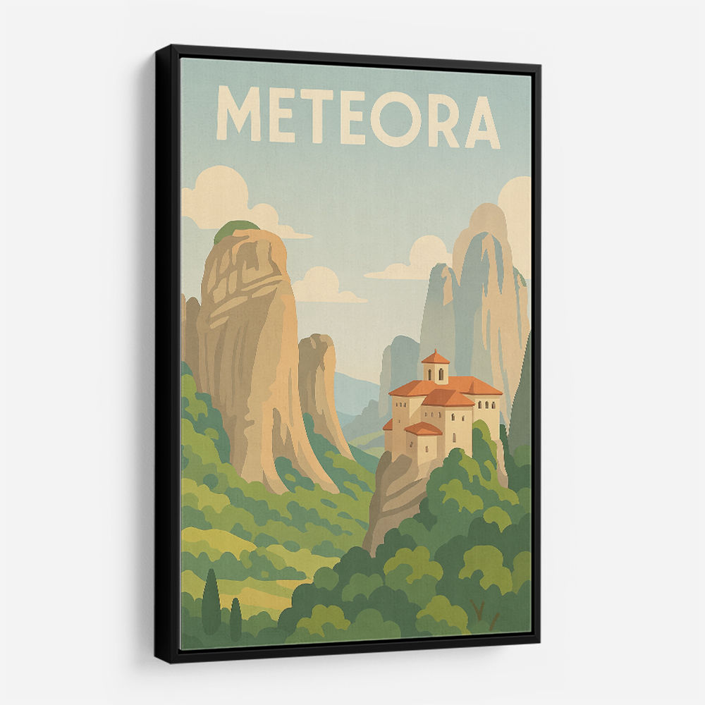 Meteora Travel Poster  Wall Art