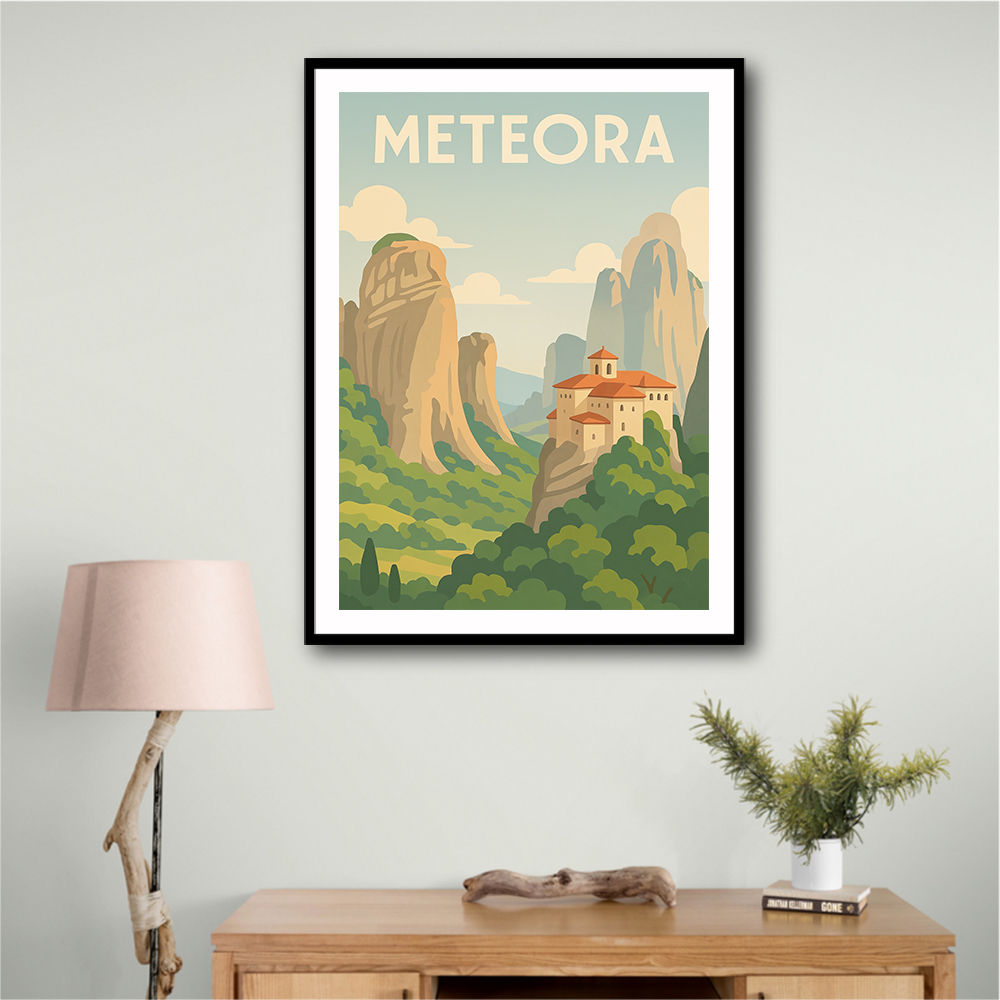 Meteora Travel Poster  Wall Art