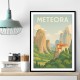 Meteora Travel Poster  Wall Art