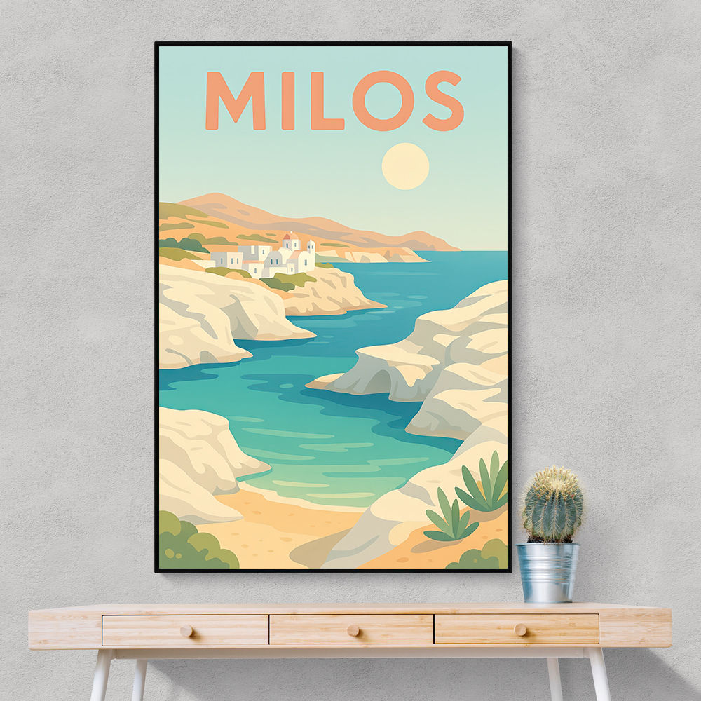 Milos Travel Poster  Wall Art