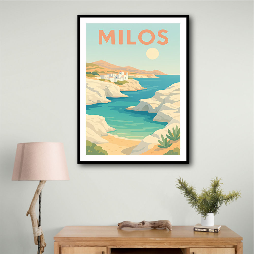 Milos Travel Poster  Wall Art