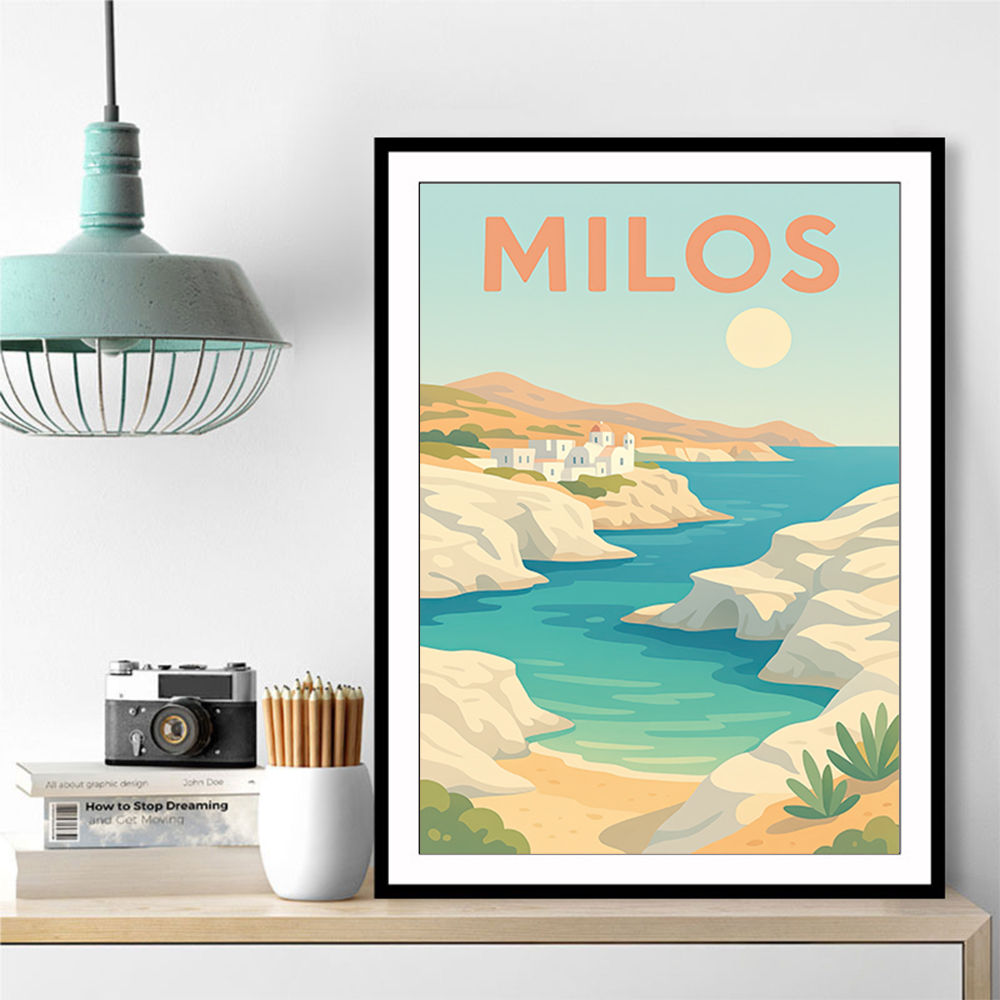 Milos Travel Poster  Wall Art