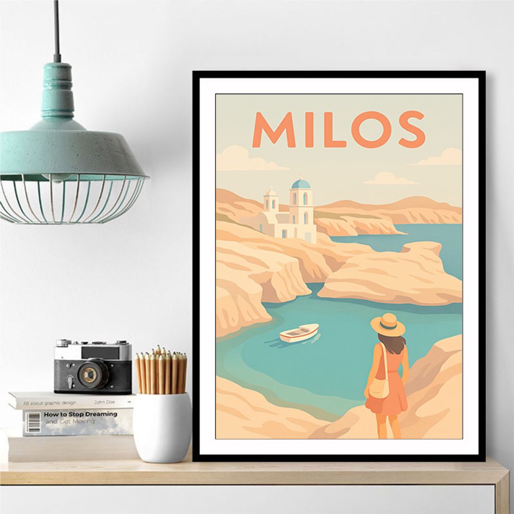 Milos Travel Poster Wall Art