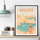 Milos Travel Poster Wall Art