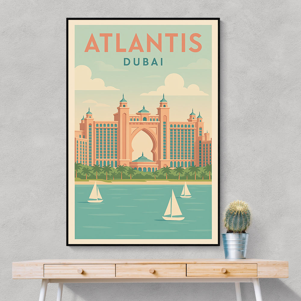 Modern Atlantis Dubai Poster Wall Art