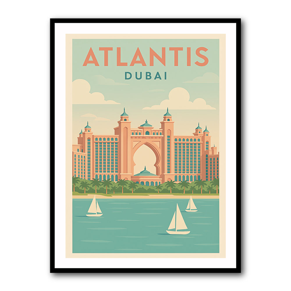 Modern Atlantis Dubai Poster Wall Art