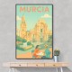 Modern Málaga Travel Poster  Wall Art