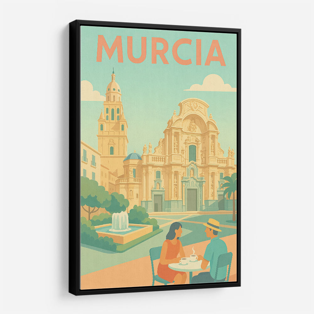 Modern Málaga Travel Poster  Wall Art