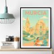 Modern Málaga Travel Poster  Wall Art