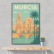 Modern Málaga Travel Poster Wall Art