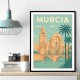 Modern Málaga Travel Poster Wall Art