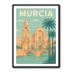 Modern Málaga Travel Poster Wall Art