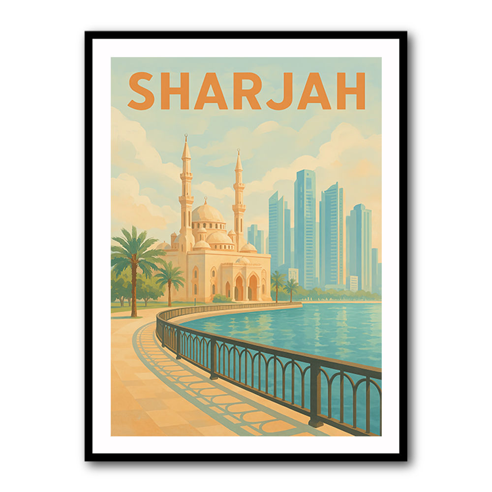 Sharjah Travel Poster 1 Wall Art