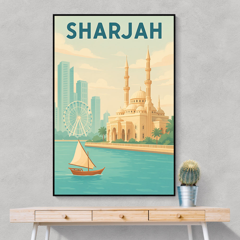 Sharjah Travel Poster  Wall Art