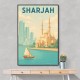 Sharjah Travel Poster  Wall Art