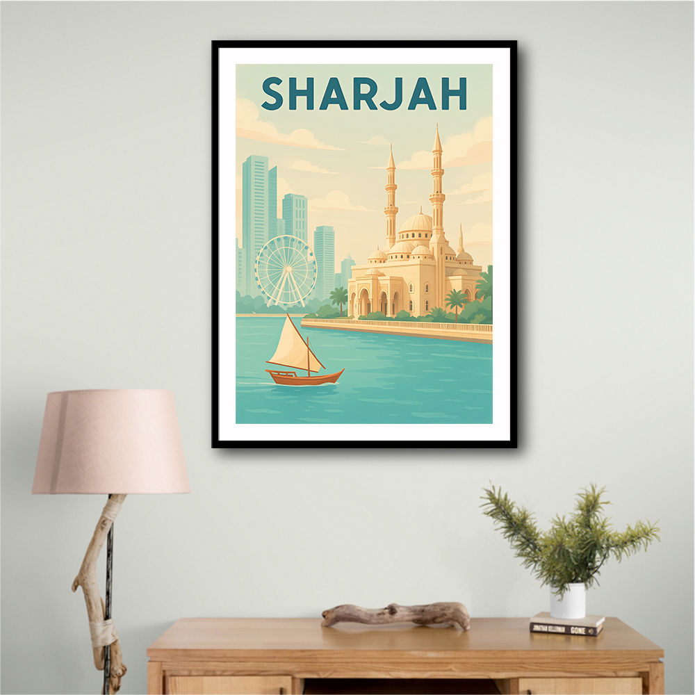 Sharjah Travel Poster  Wall Art