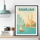 Sharjah Travel Poster  Wall Art