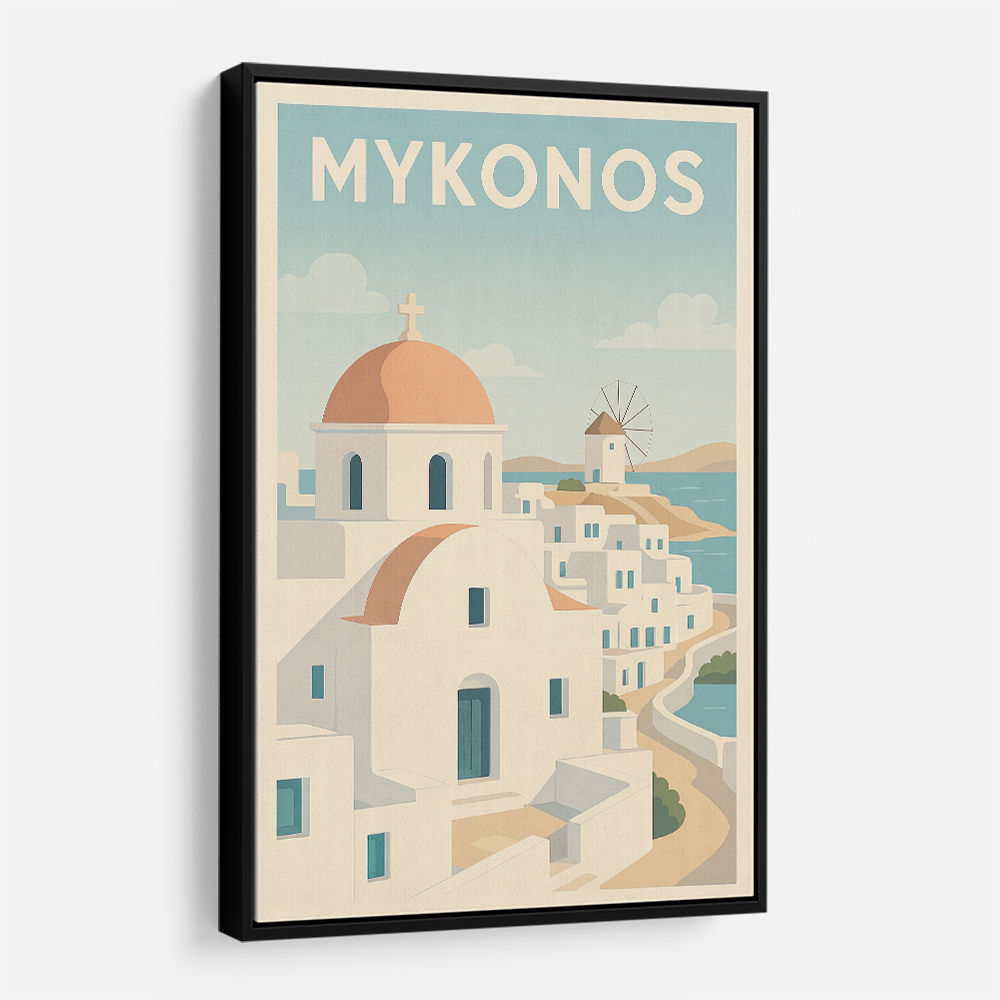 Mykonos Travel Poster 1 Wall Art
