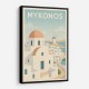 Mykonos Travel Poster 1 Wall Art