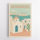 Mykonos Travel Poster Wall Art