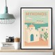 Mykonos Travel Poster Wall Art
