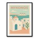 Mykonos Travel Poster Wall Art