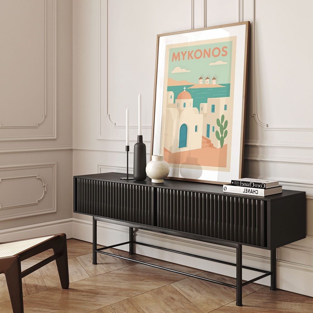 Mykonos Travel Poster Wall Art