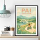 Pai Thailand Travel Poster 1 Wall Art
