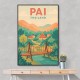 Pai Thailand Travel Poster Wall Art