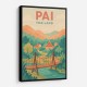 Pai Thailand Travel Poster Wall Art