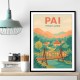 Pai Thailand Travel Poster Wall Art