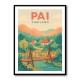 Pai Thailand Travel Poster Wall Art