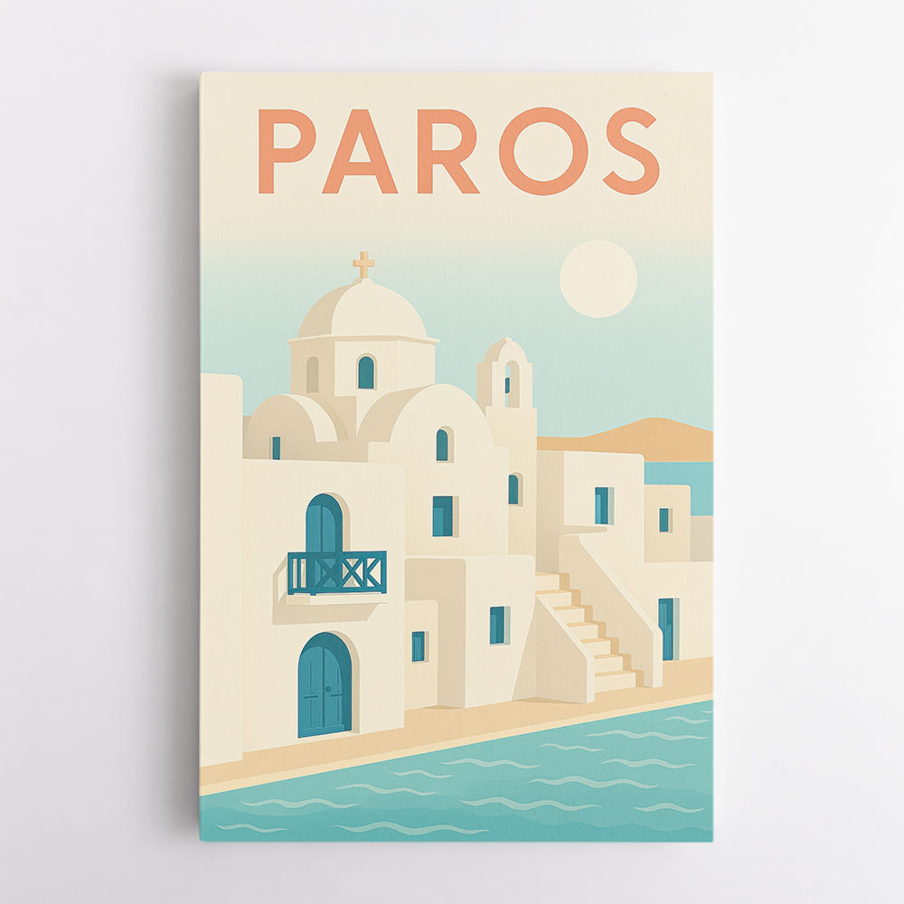 Paros Travel Poster Wall Art