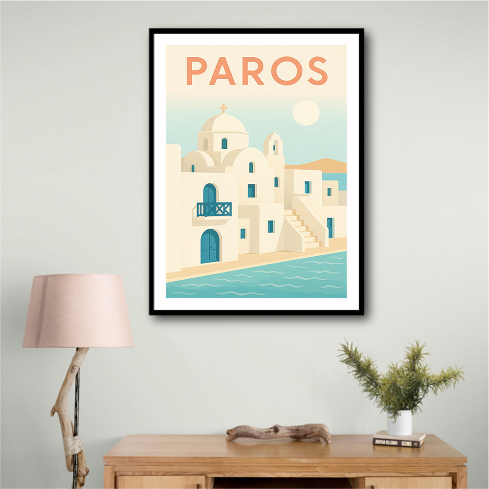 Paros Travel Poster Wall Art