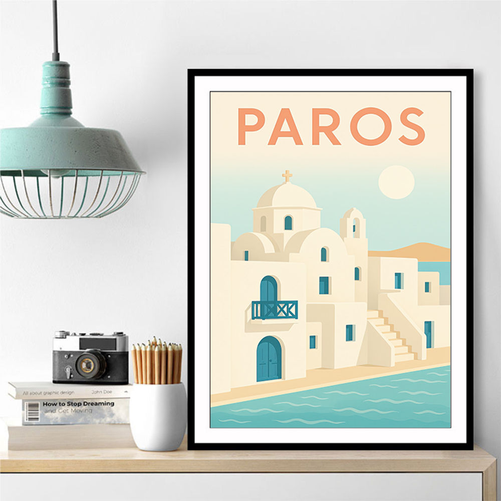 Paros Travel Poster Wall Art