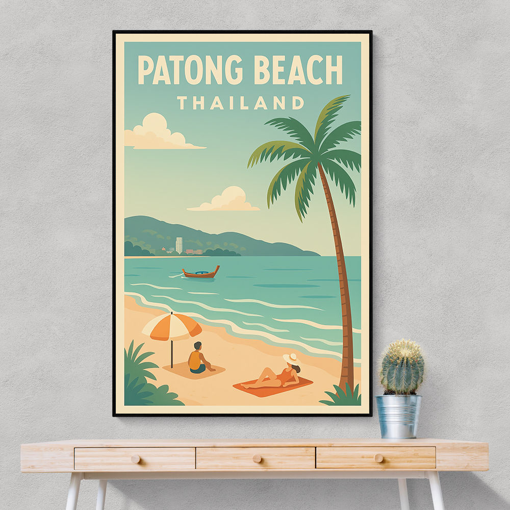 Patong Beach Thailand Travel Poster 1 Wall Art