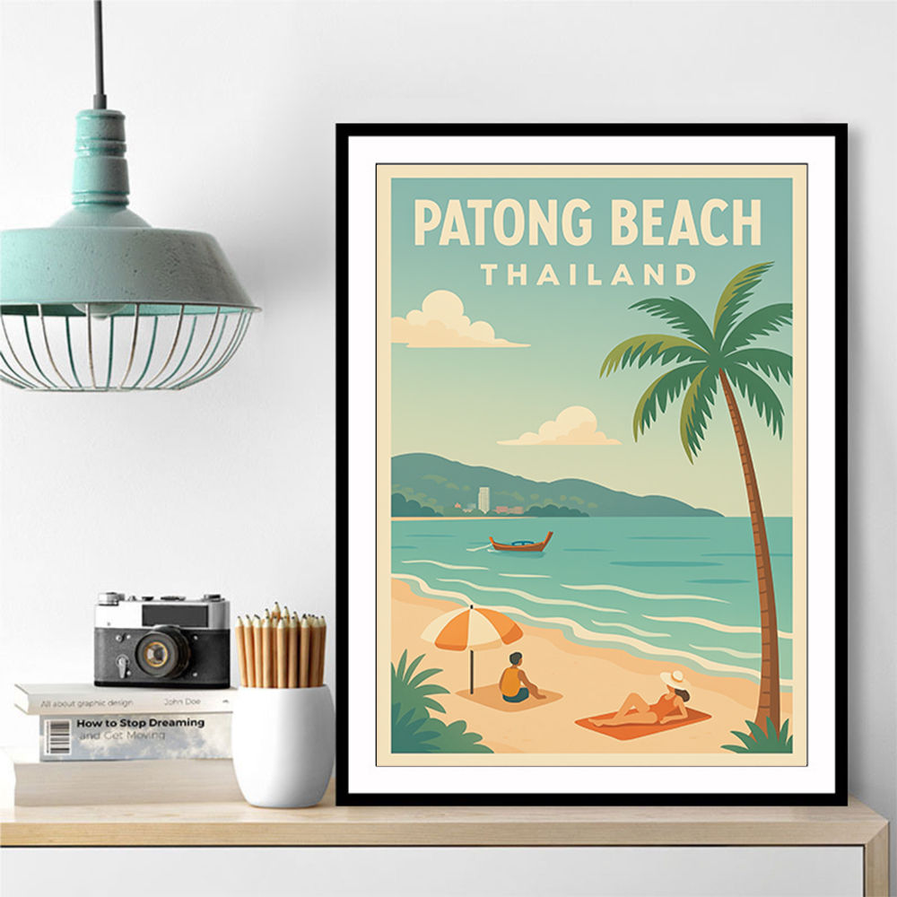 Patong Beach Thailand Travel Poster 1 Wall Art