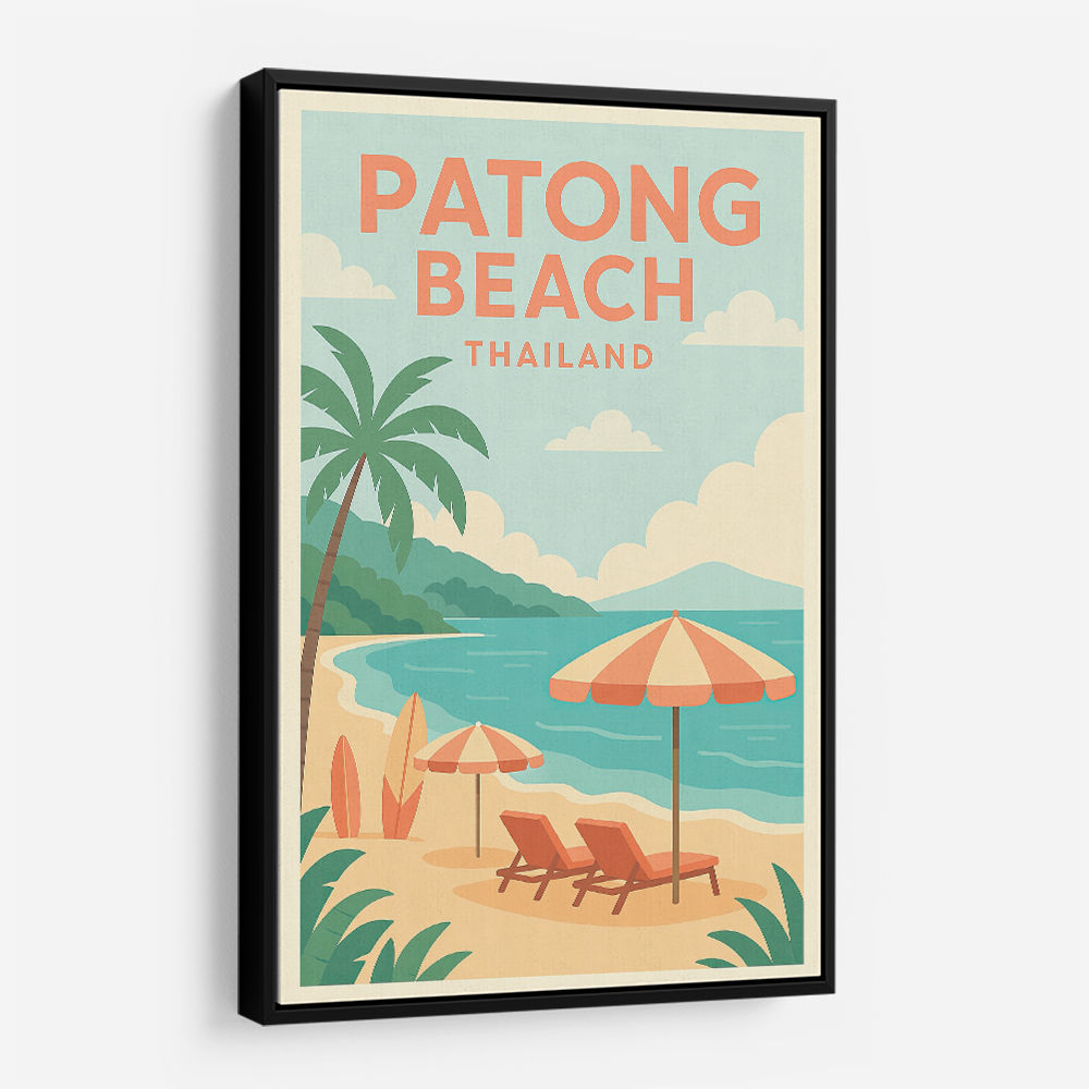 Patong Beach Thailand Travel Poster Wall Art