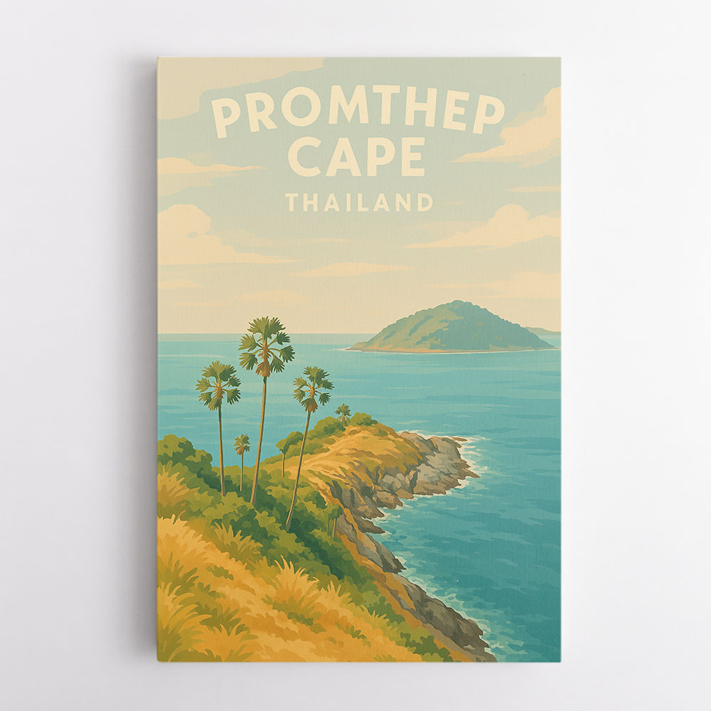 Promthep Cape Thailand Travel Poster Wall Art