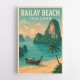 Railay Beach Thailand Travel Poster 1 Wall Art