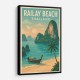Railay Beach Thailand Travel Poster 1 Wall Art