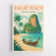 Railay Beach Thailand Travel Poster Wall Art