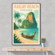 Railay Beach Thailand Travel Poster Wall Art