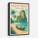 Railay Beach Thailand Travel Poster Wall Art