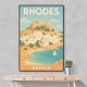 Rhodes Travel Poster 1 Wall Art