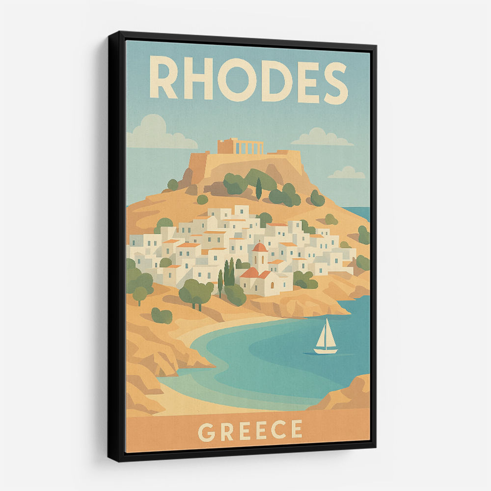 Rhodes Travel Poster 1 Wall Art