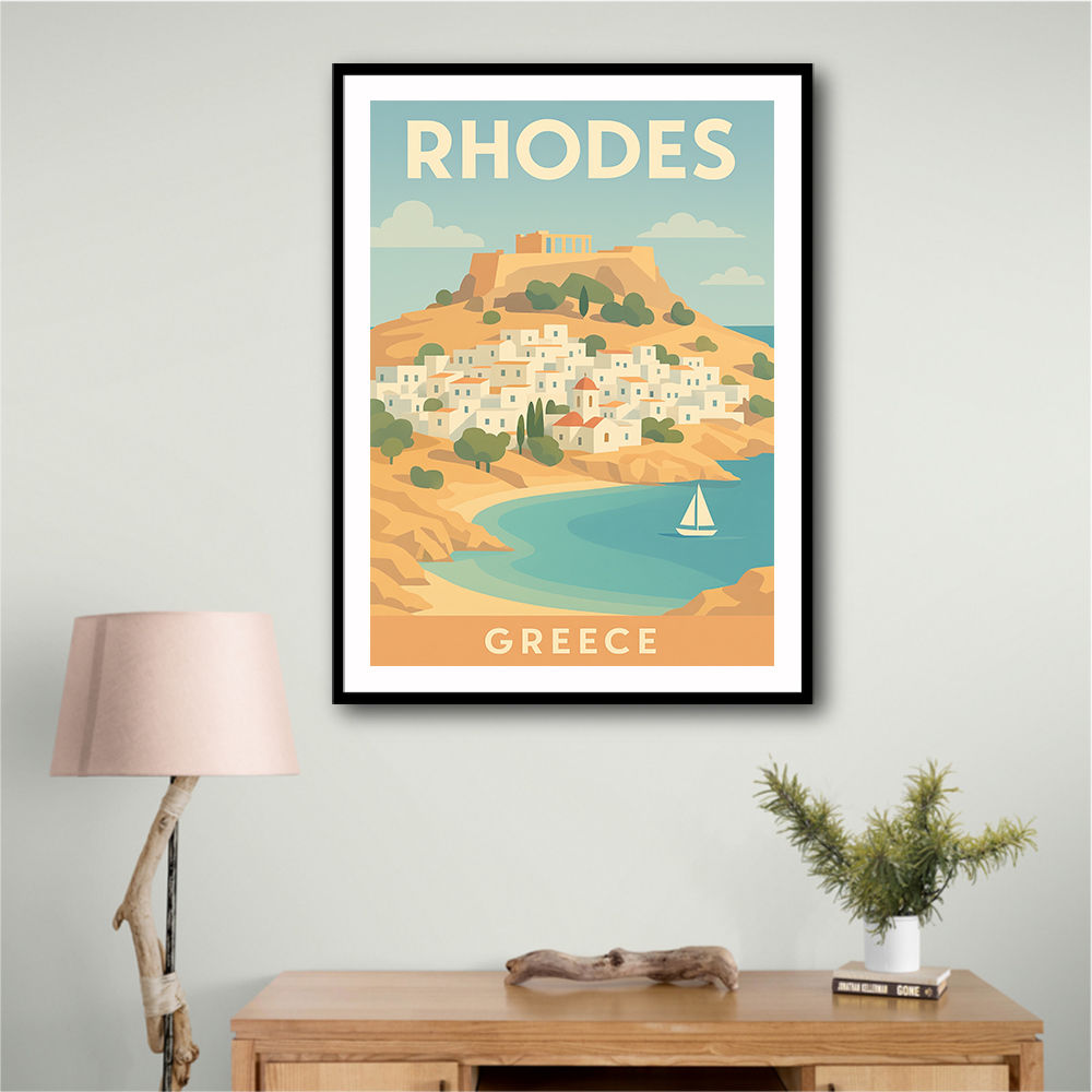 Rhodes Travel Poster 1 Wall Art